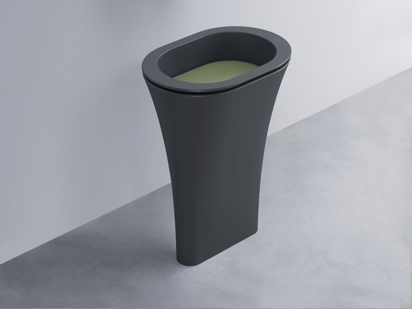 AMLA65-BA+AMPILO-AG+AMCOLO-BA Раковина Amedeo Ovale отдельностоящая cielo Enjoy + Amedeo Ceramica Cielo