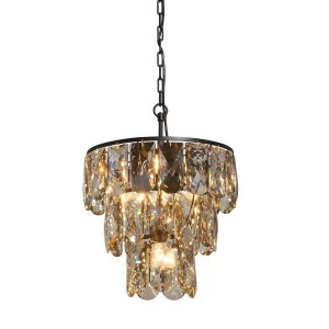 Подвесная люстра Vitaluce V5279-1/6+1 VITALUCE ДИЗАЙНЕРСКИЕ 328122 Черный;прозрачный;коричневый