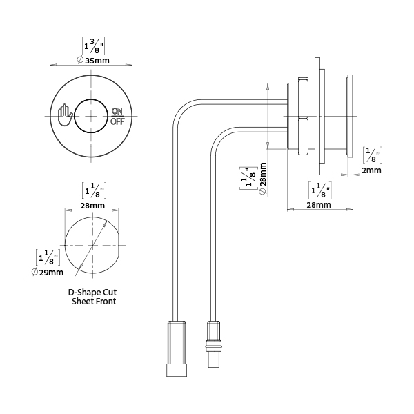 620800 Датчик включения/выключения волны для душа stern  - Вид №1