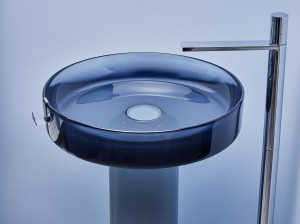 Круглая отдельно стоящая раковина из смолы