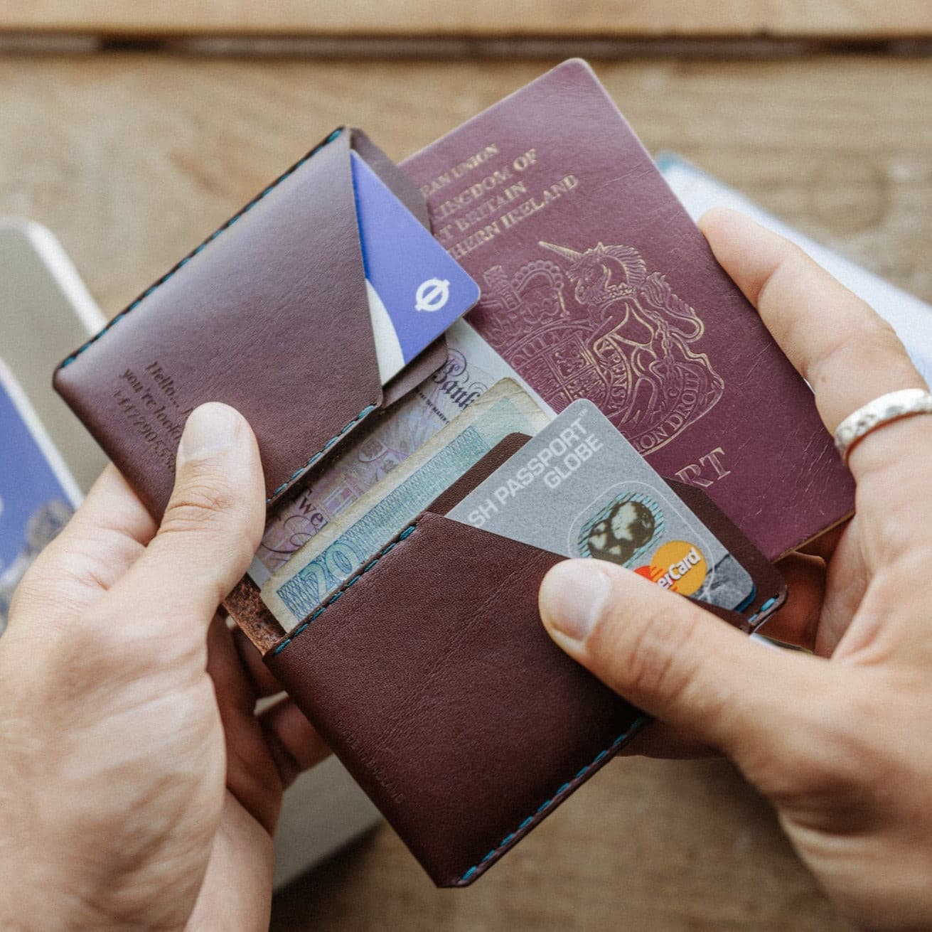 W106CHES Кошелек Winston - Каштан Wingback  - Вид №6