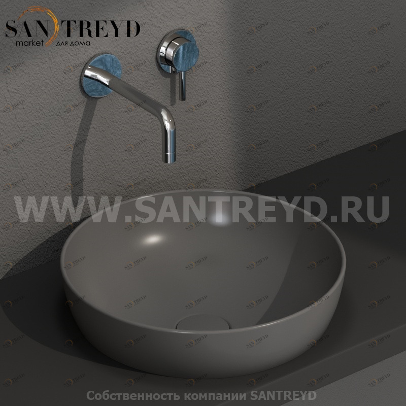 B6T38SK Встроенная раковина под столешницу круглая Ceramica Globo T-EDGE