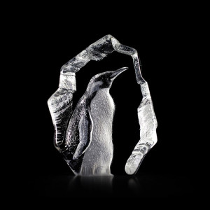 33845 Скульптура из прозрачного хрусталя "Пингвин", 100/135 мм. Maleras