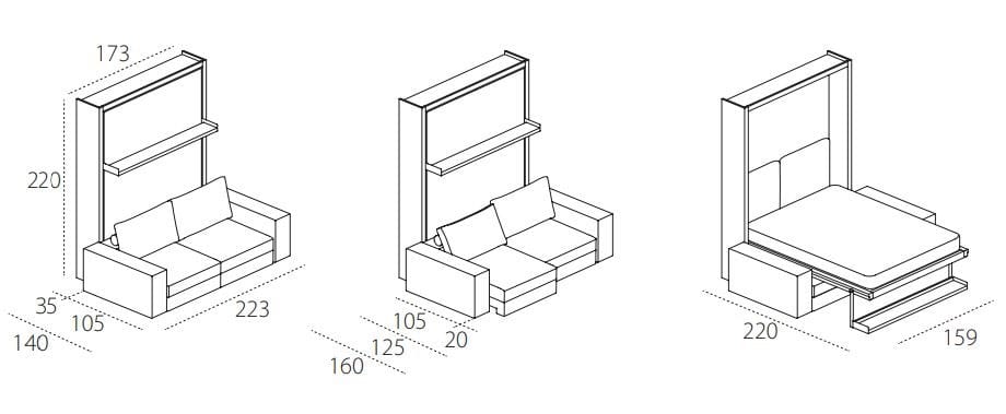 Диван-трансформер из ткани CLEI Tango ARCH-00000766 - Вид №6