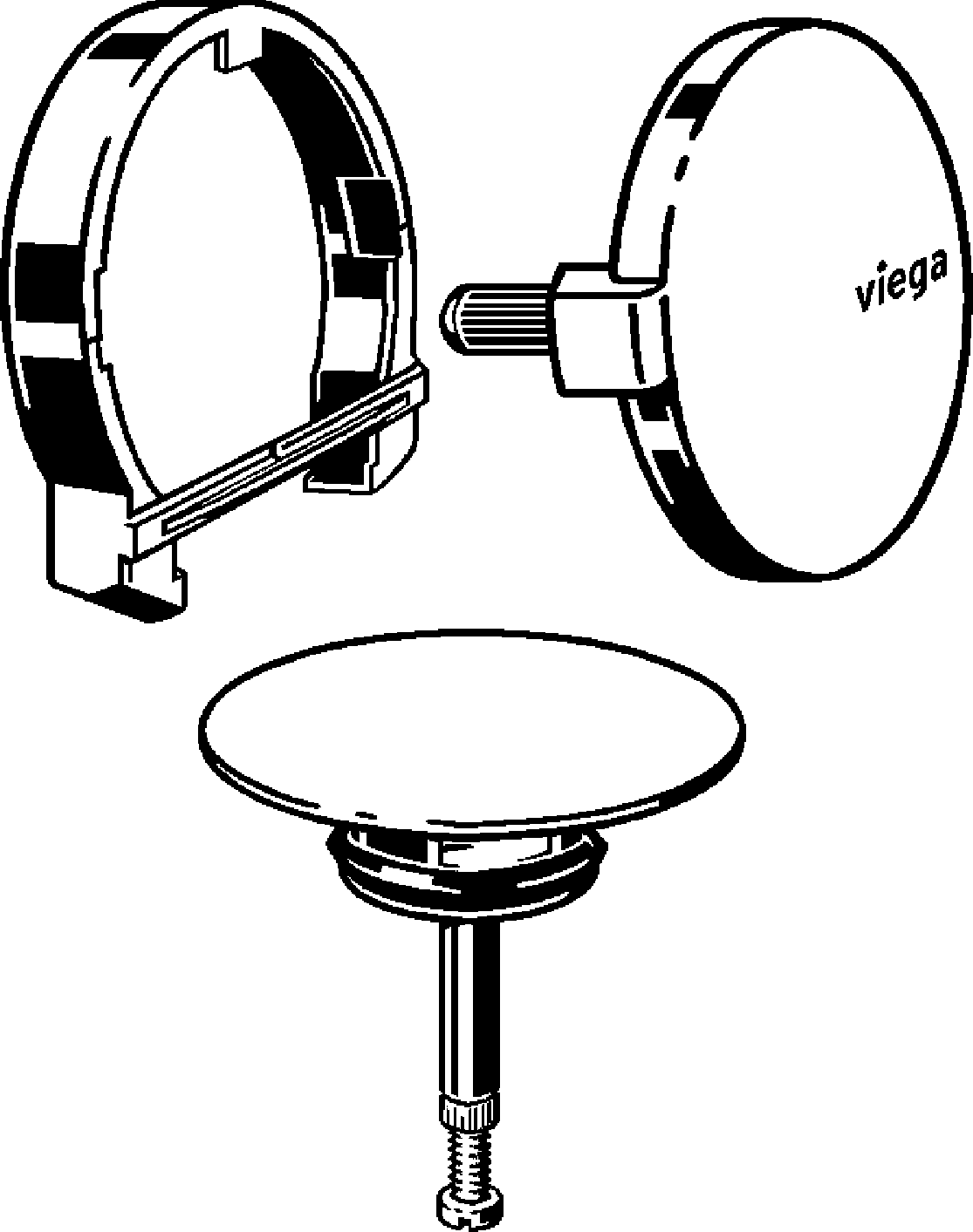 Канализационная арматура  Сифоны для ванн и душевых поддонов  Multiplex Trio VIEGA 766 481 1) Модель 6161.01 Santreyd  - Вид №1