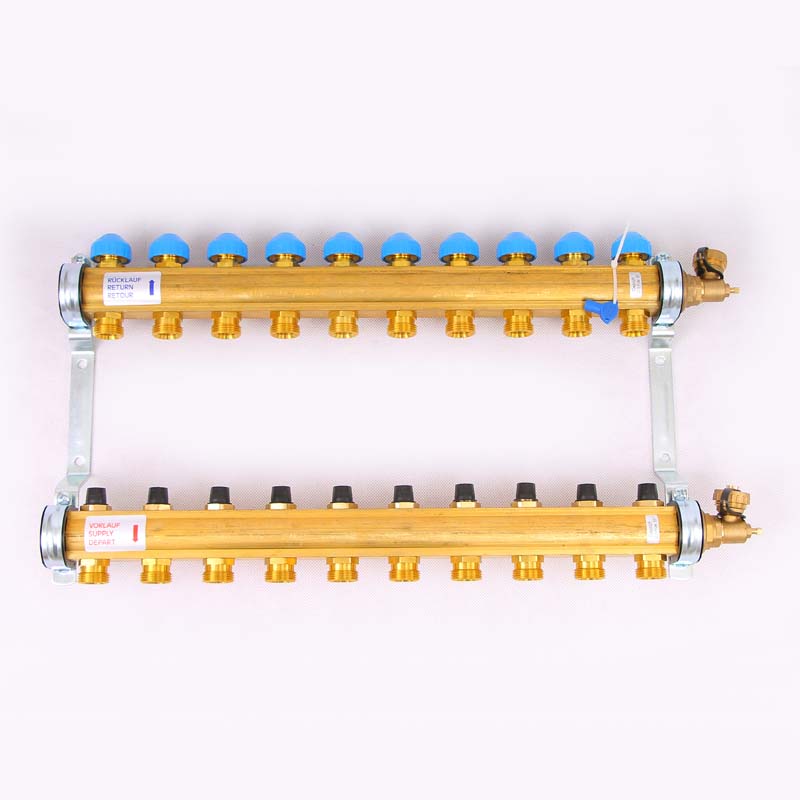 Коллекторная группа HKV с регулировочными и термостатическими вентилями WATTS Ind 1"x3/4"ЕК 10 выходов 10004188