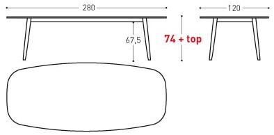 Varaschin Эллиптический садовый стол Ellisse 240t - Вид №6