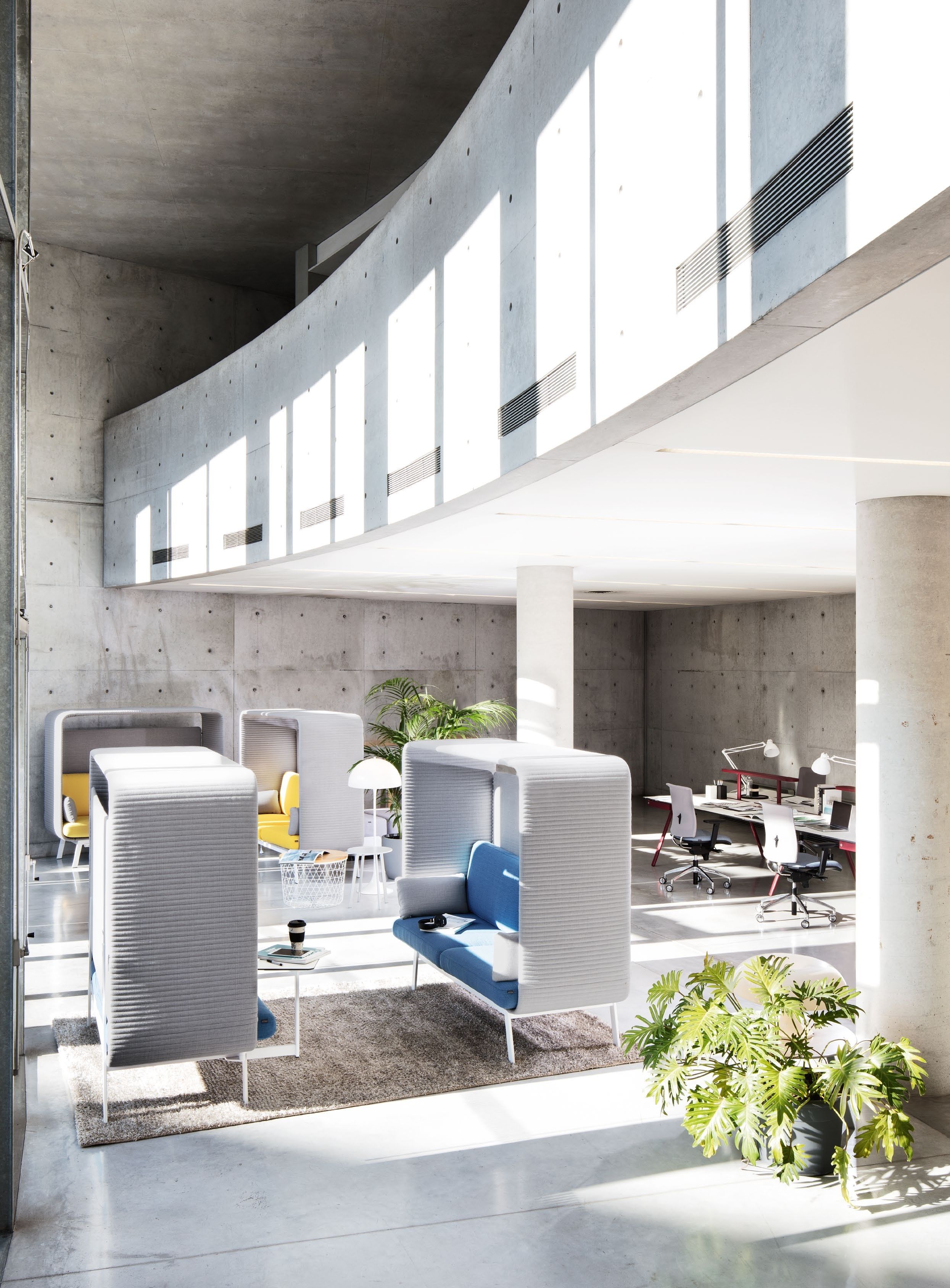 Офисный тканевый линейный диван Ares Line Privèe ARCH-00041895 - Вид №1