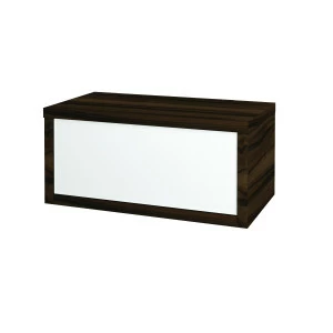 Тумба STORM, 80 см, подвесная, без отверстия для установки умывальника, 1 ящик, push-to-open, белый/орех