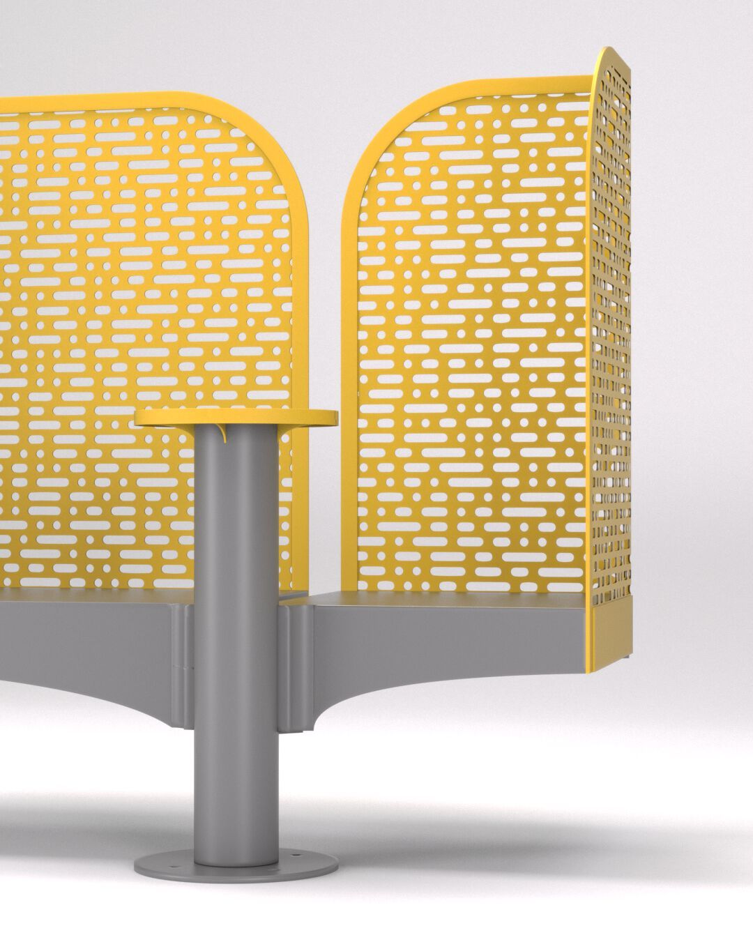 Стальная поворотная скамья со спинкой CITYSì Pivot ARCH-00061596 - Вид №6