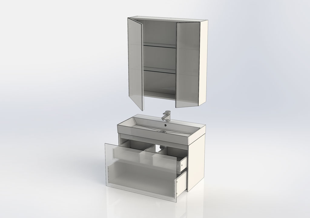 Мебель для ванной Aquanet Нью-Йорк 85 орех 00211661 - Вид №10