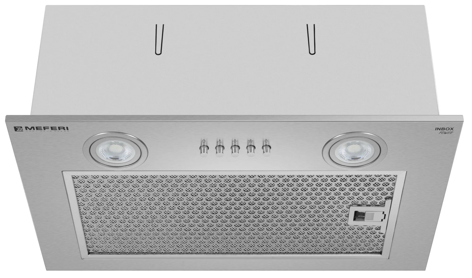 9168717 Вытяжка полновстраиваемая Meferi INBOX45IX POWER серый STDN-0020184