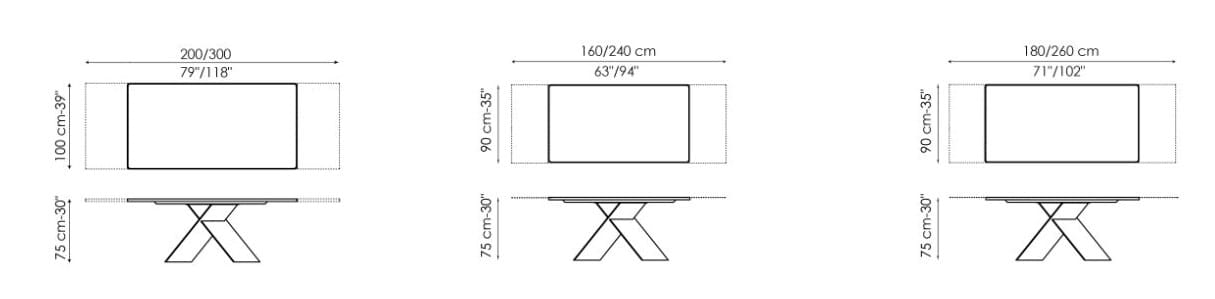 Прямоугольный выдвижной стол BONALDO Ax ARCH-00082532 - Вид №4