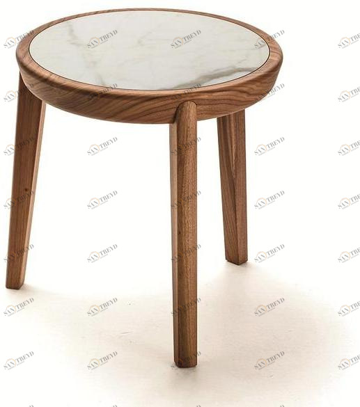 Very Wood Круглый журнальный столик из мрамора Bellevue sun-id-1424186