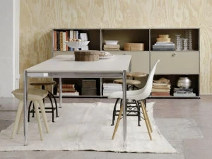 USM Прямоугольный обеденный стол из стекла Usm haller table