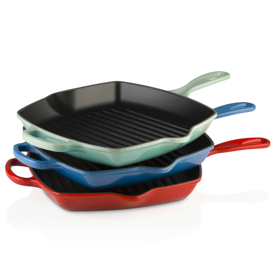 Сковорода-гриль чугунная Le Creuset, 26 см, голубая 20183262000422 - Вид №2