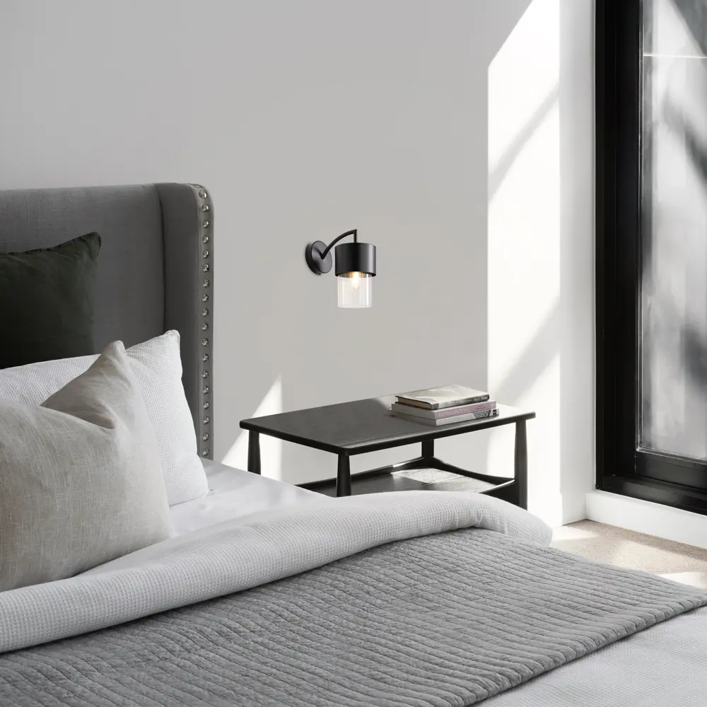 Бра Freya Lumin — скандинавский настенный светильник с черным основанием 89411503 STLM-1571972 - Вид №8