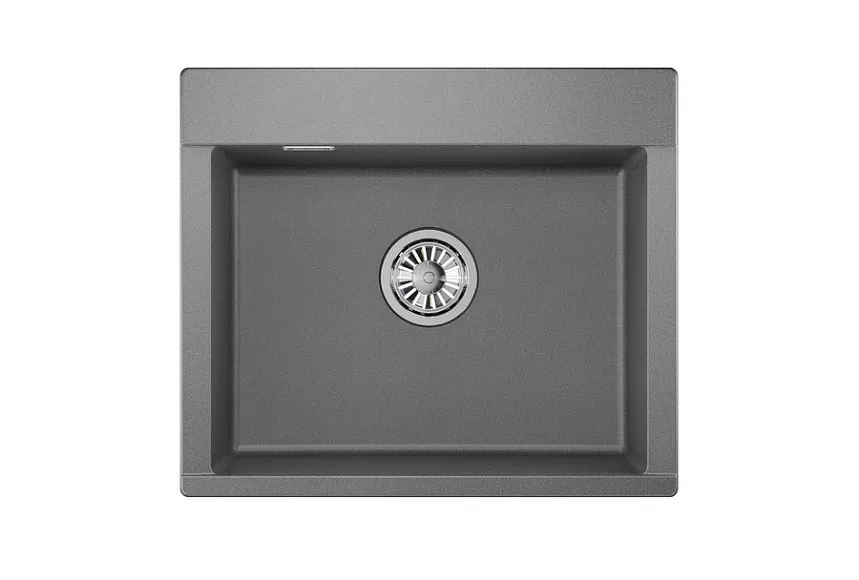 ES-5804, ГРАФИТ (ЧЁРНО-СЕРЫЙ), кухонная мойка, кварц, ESTETICA GRANULA 5804-ST202 - Вид №2