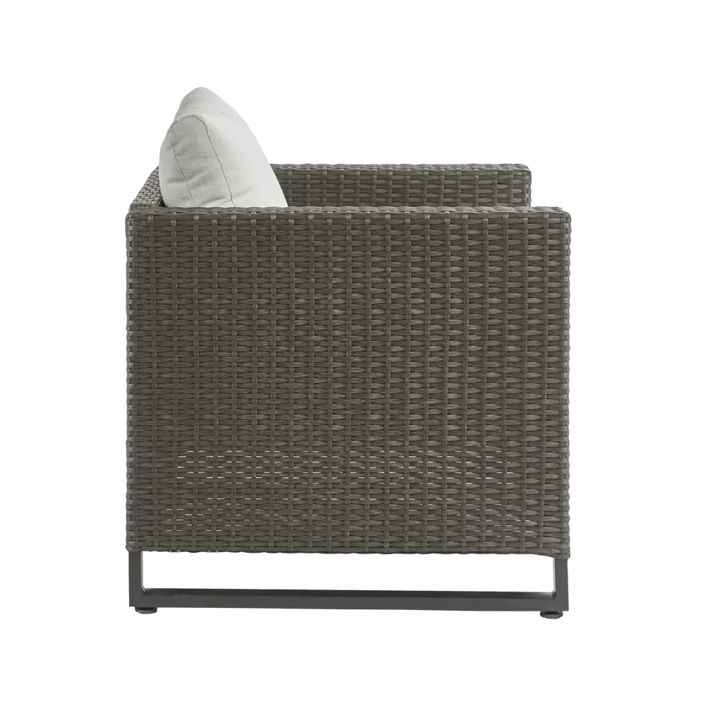 Кресло садовое Naterial Noa Fix 68x62x68 см сталь/искусственный ротанг темно-серый STLM-2099065 - Вид №2