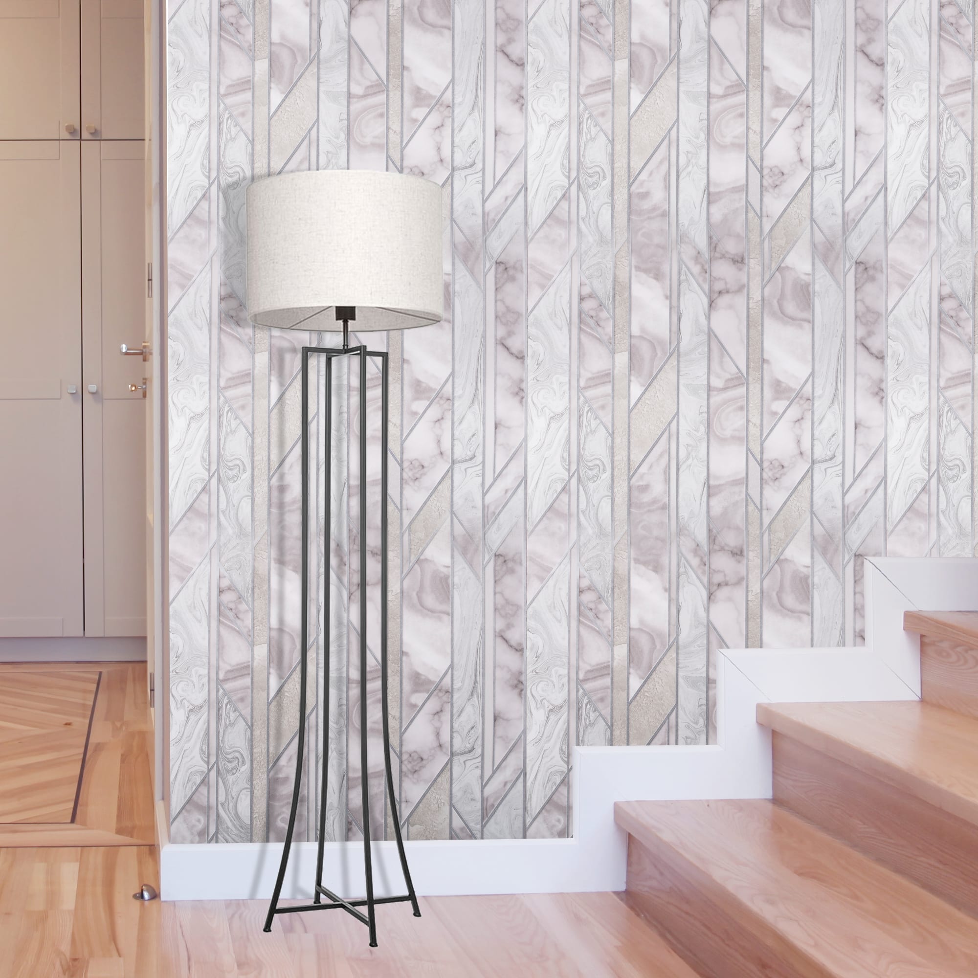 82938307 Обои бумажные серые 0.53 м 9089-21 Топаз Santreyd  - Вид №2