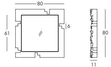 SLIDE Квадратное настенное зеркало из полиэтилена sun-id-1363266 - Вид №1