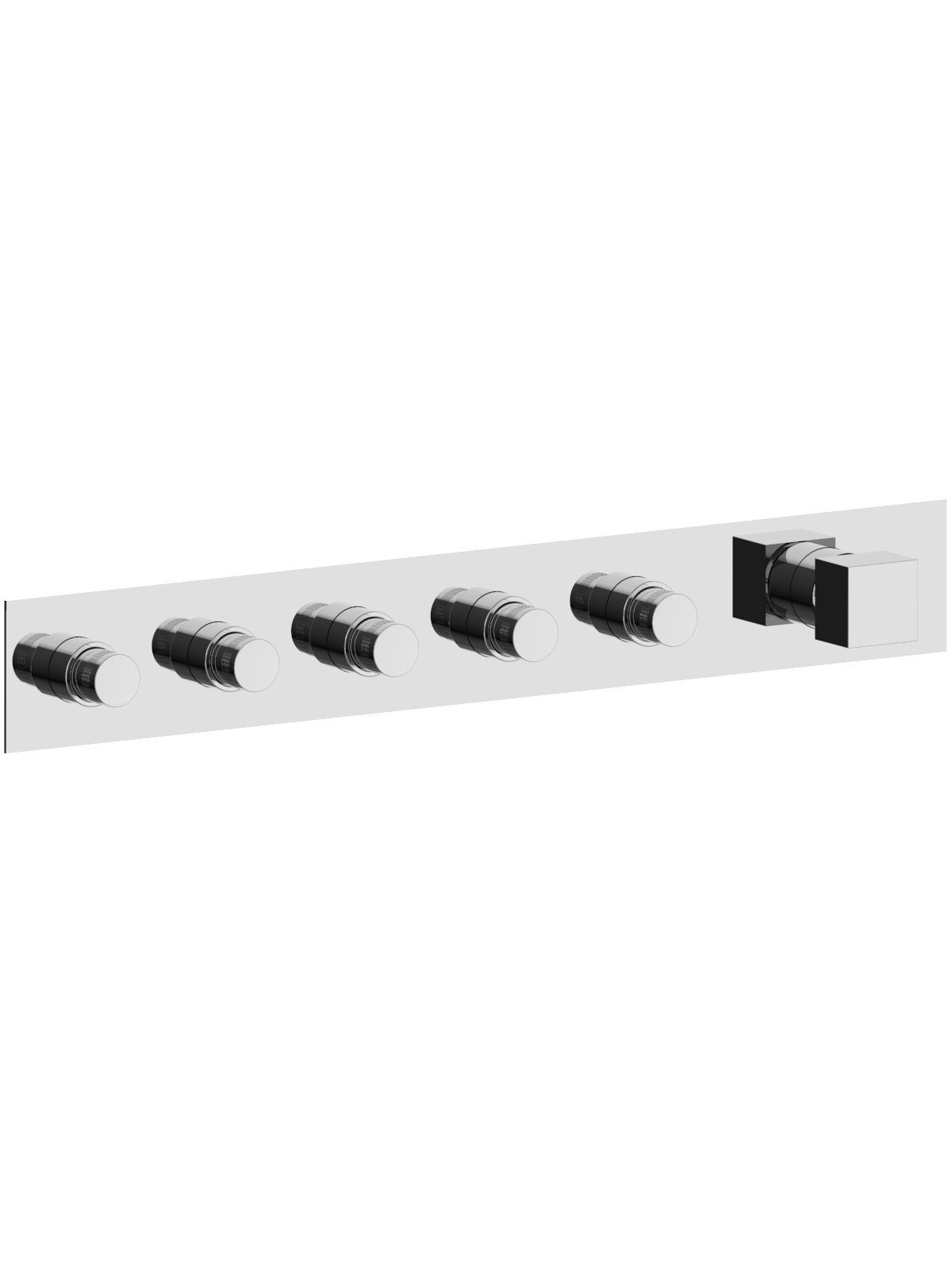 Гидропрогрессивный смеситель для душа с 6 отверстиями с пластиной Rubinetterie Frattini отдельная эстетика ARCH-00092245 - Вид №1