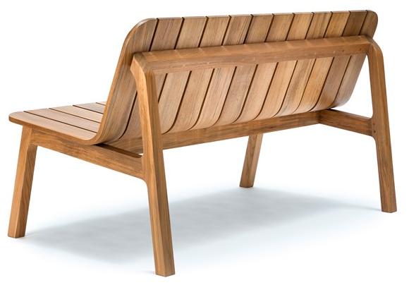 Feelgood Designs Скамья из тика со спинкой Nyord sun-id-1447532 - Вид №3