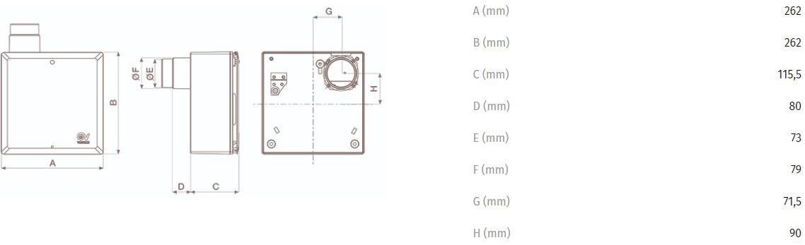 Vortice Центробежный аспиратор Vort quadro evo 11535 - Вид №5