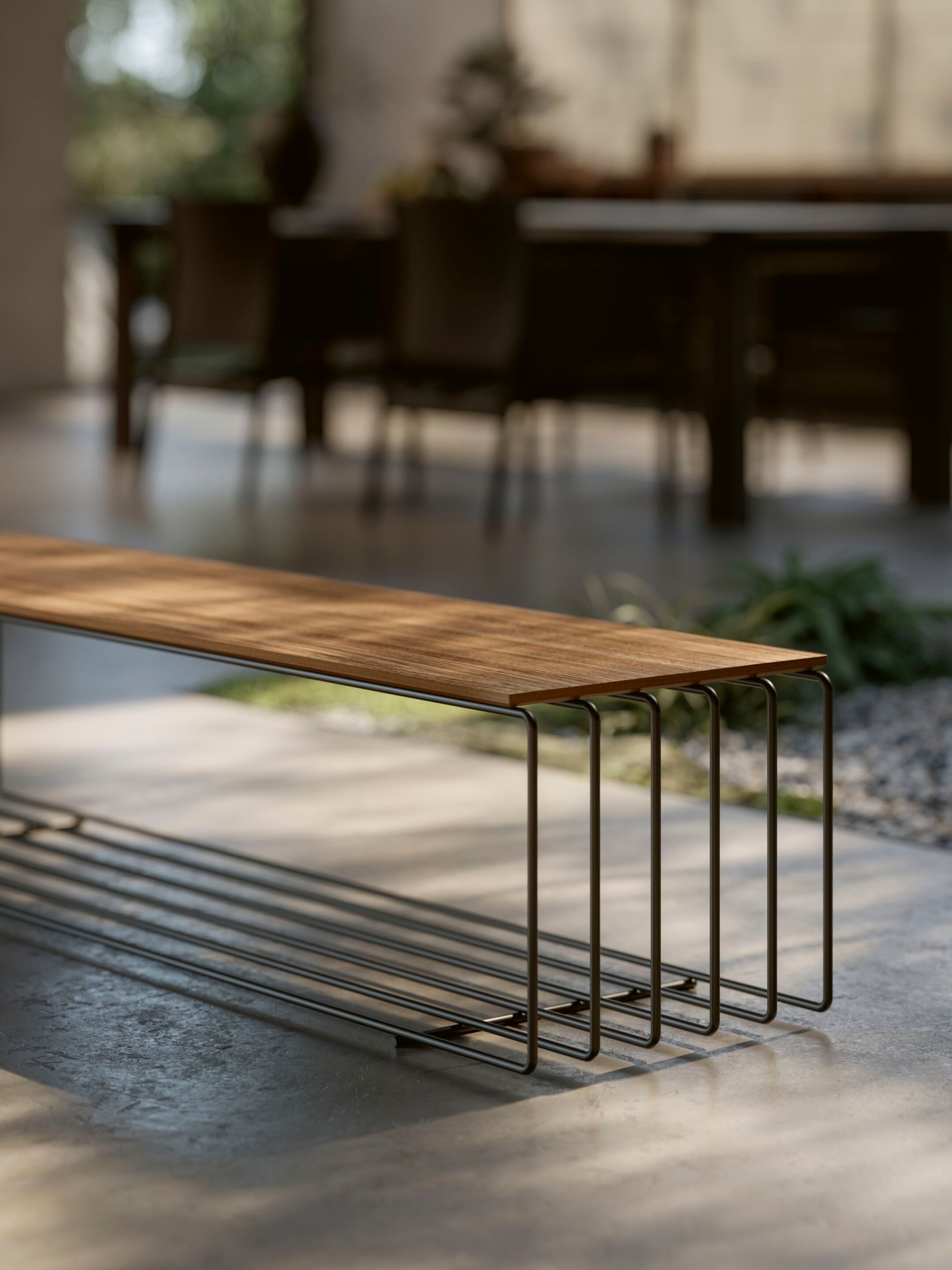 Скамья из грецкого ореха Lema забор ARCH-00108622 - Вид №5