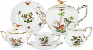 10671269 Herend Сервиз чайный Herend Ротшильд на 6 персон 21 предмет №3 Фарфор, Керамика