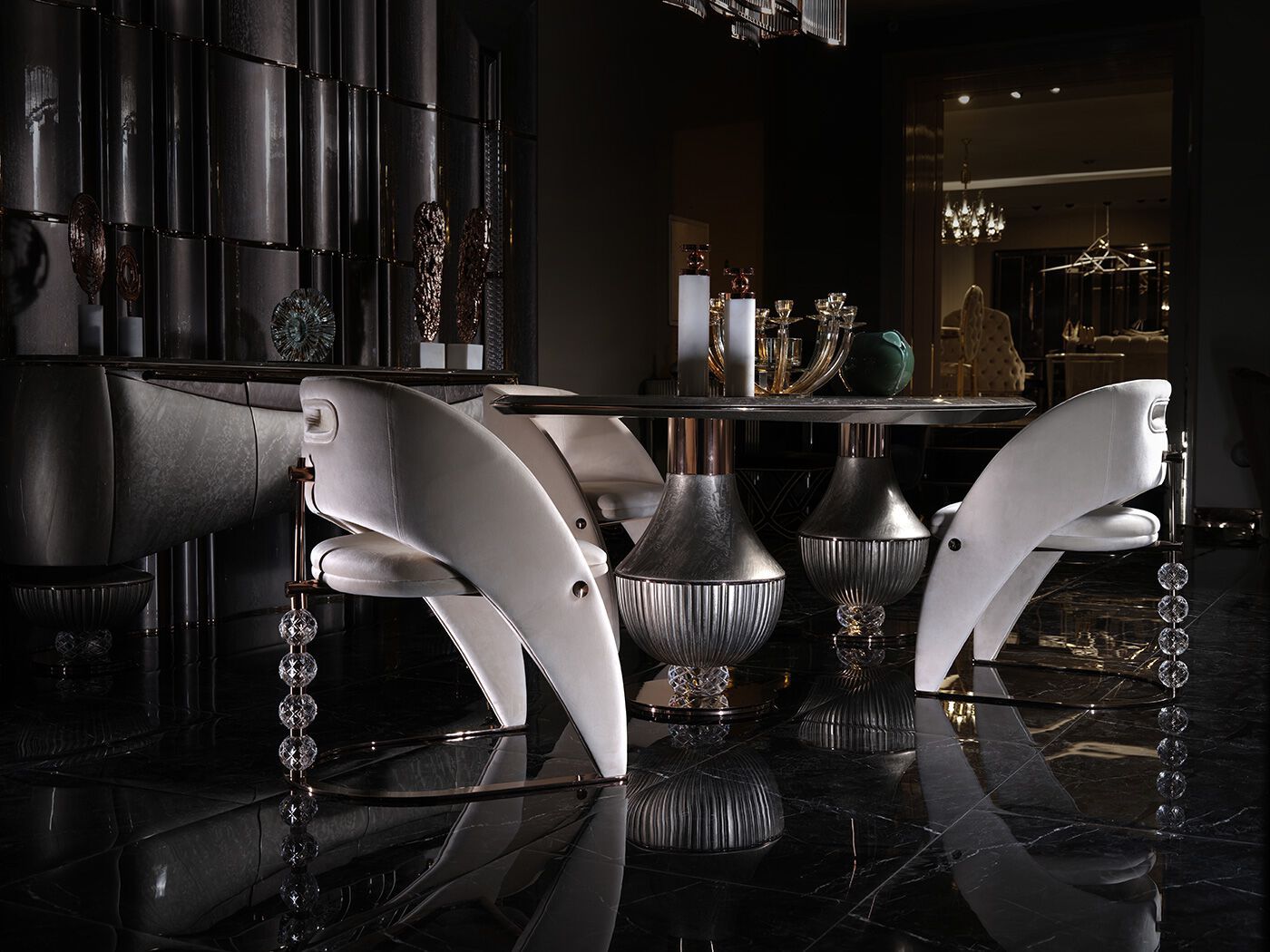 Мягкий тканевый консольный стул Zebrano Phaselis ARCH-00058099 - Вид №8