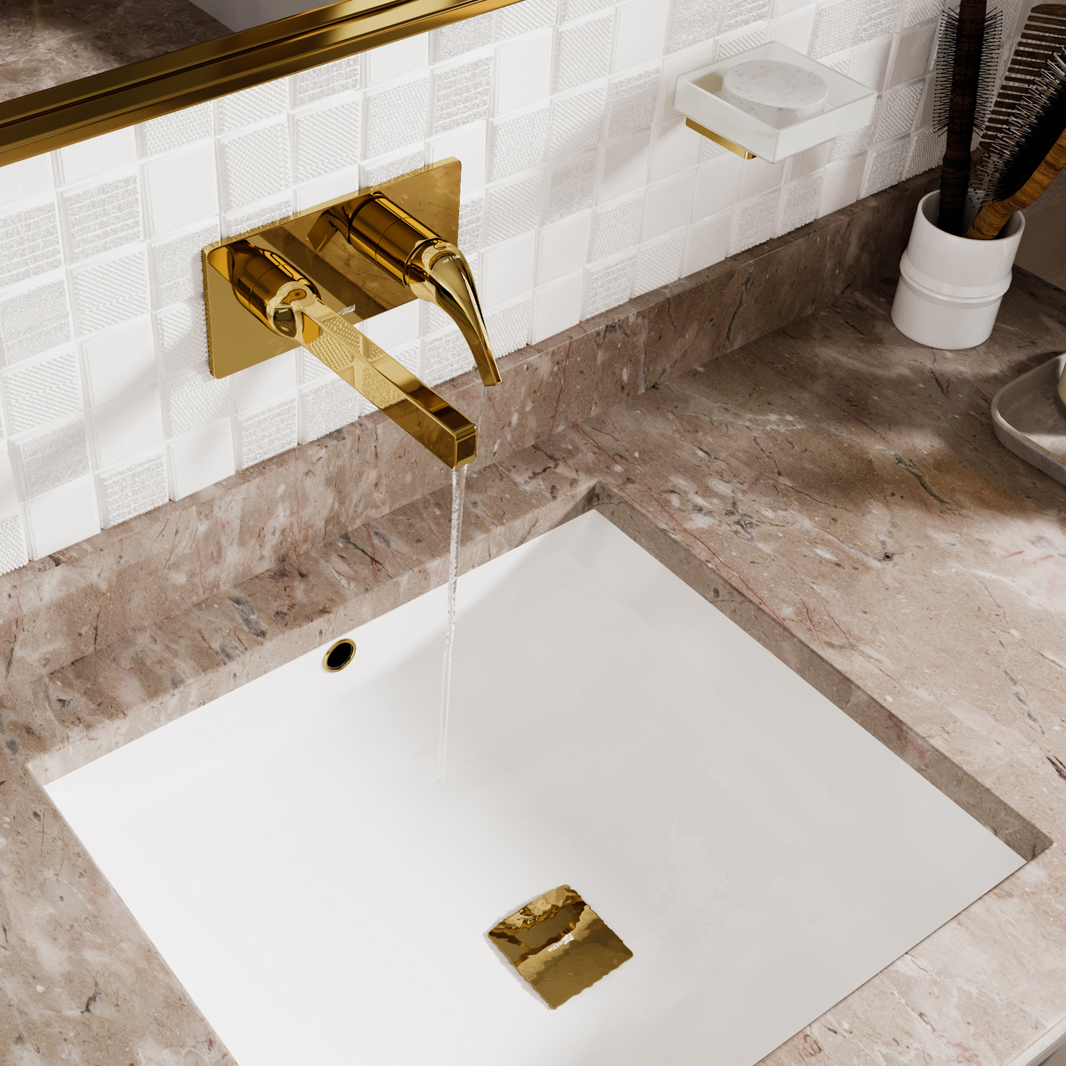 7130 Sauer Встраиваемый смеситель для раковины WasserKRAFT Sauer 7100 