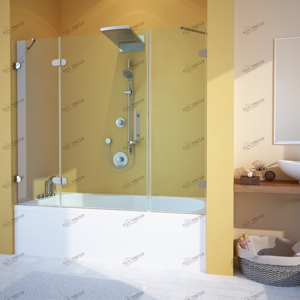 100X150GV003 Душевое ограждения на борт вынны GUTEWETTER Германия LUX