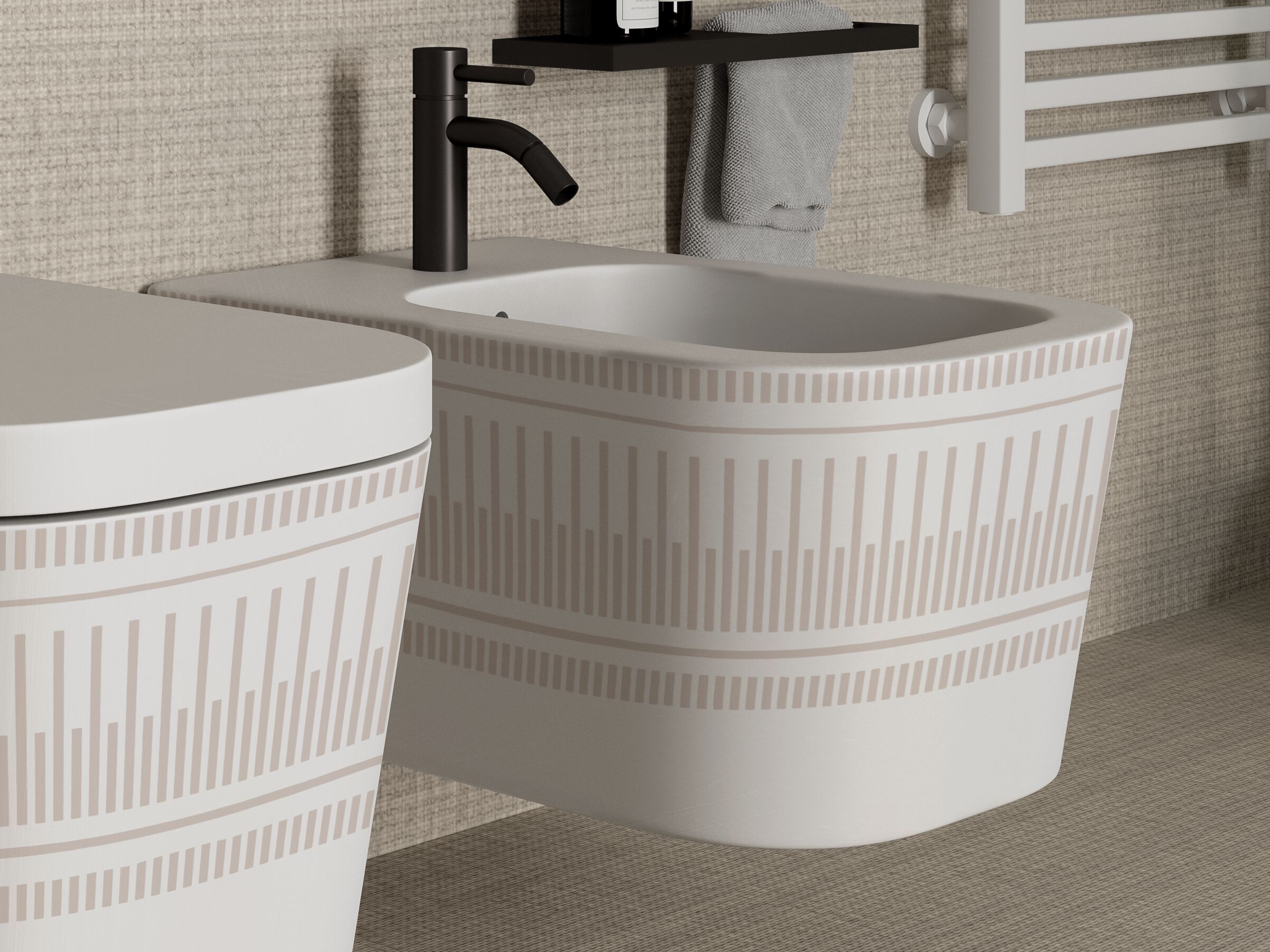 Керамическое подвесное биде Inkiostro Bianco система InkBath ARCH-00092095 - Вид №1