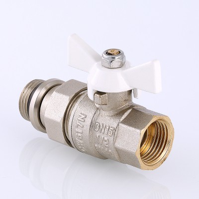 VT.227.NRW.04 Кран шаровой VALTEC BASE с полусгоном  и дополнительным уплотнением Valtec 1/2"  - Вид №5