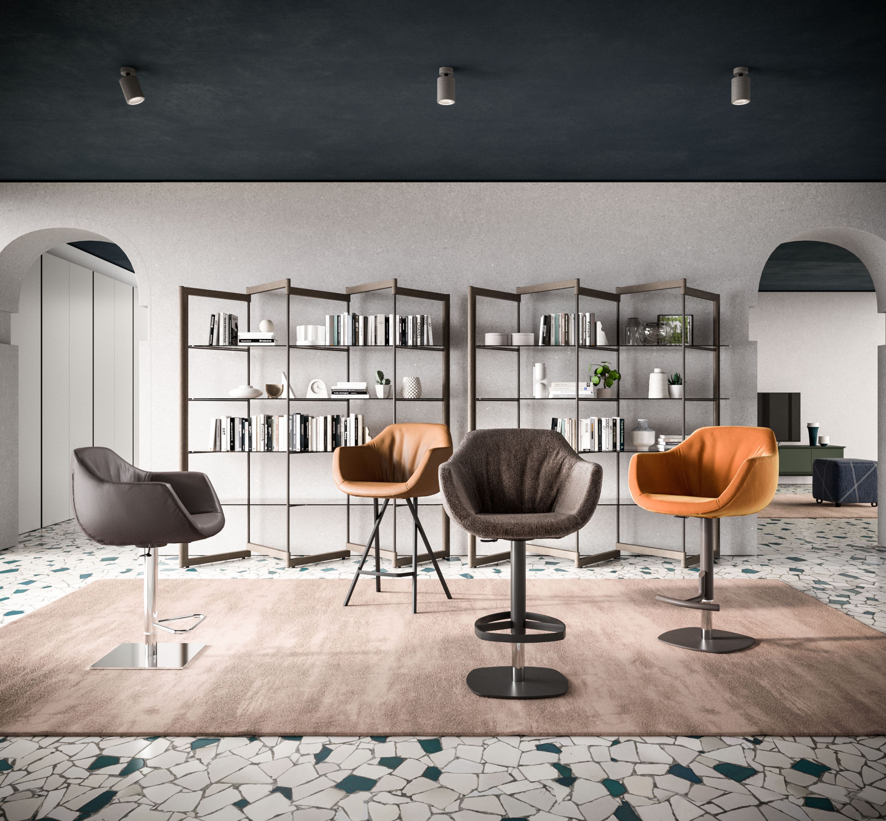 Кожаный мягкий стул Ozzio Italia NEMO ARCH-00131115 - Вид №2