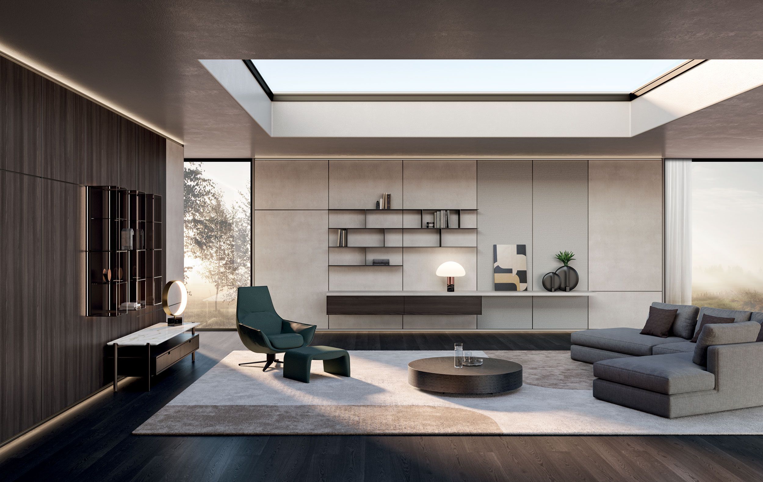 Модульная стена установленная оборудованная стена с интегрированным освещением MisuraEmme PUZZLE ARCH-00028614 - Вид №2