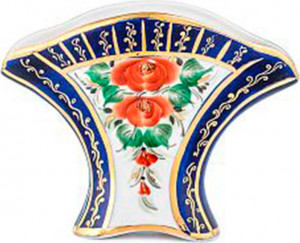 10618224 Гжельский фарфоровый завод Салфетница "Мадонна" (выс.худ.роспись)