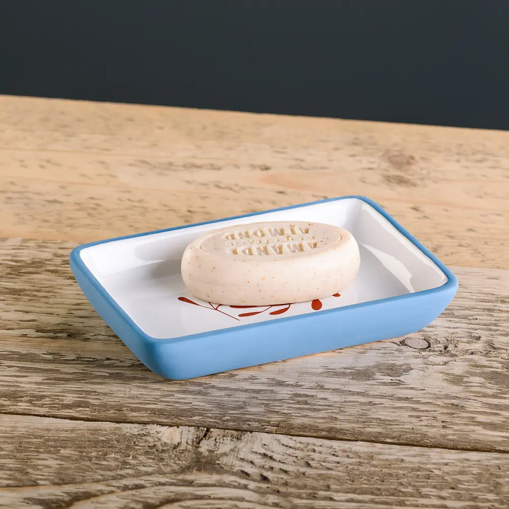 Мыльница Moroshka Romanovka керамика цвет белый/синий/красный STLM-2047256