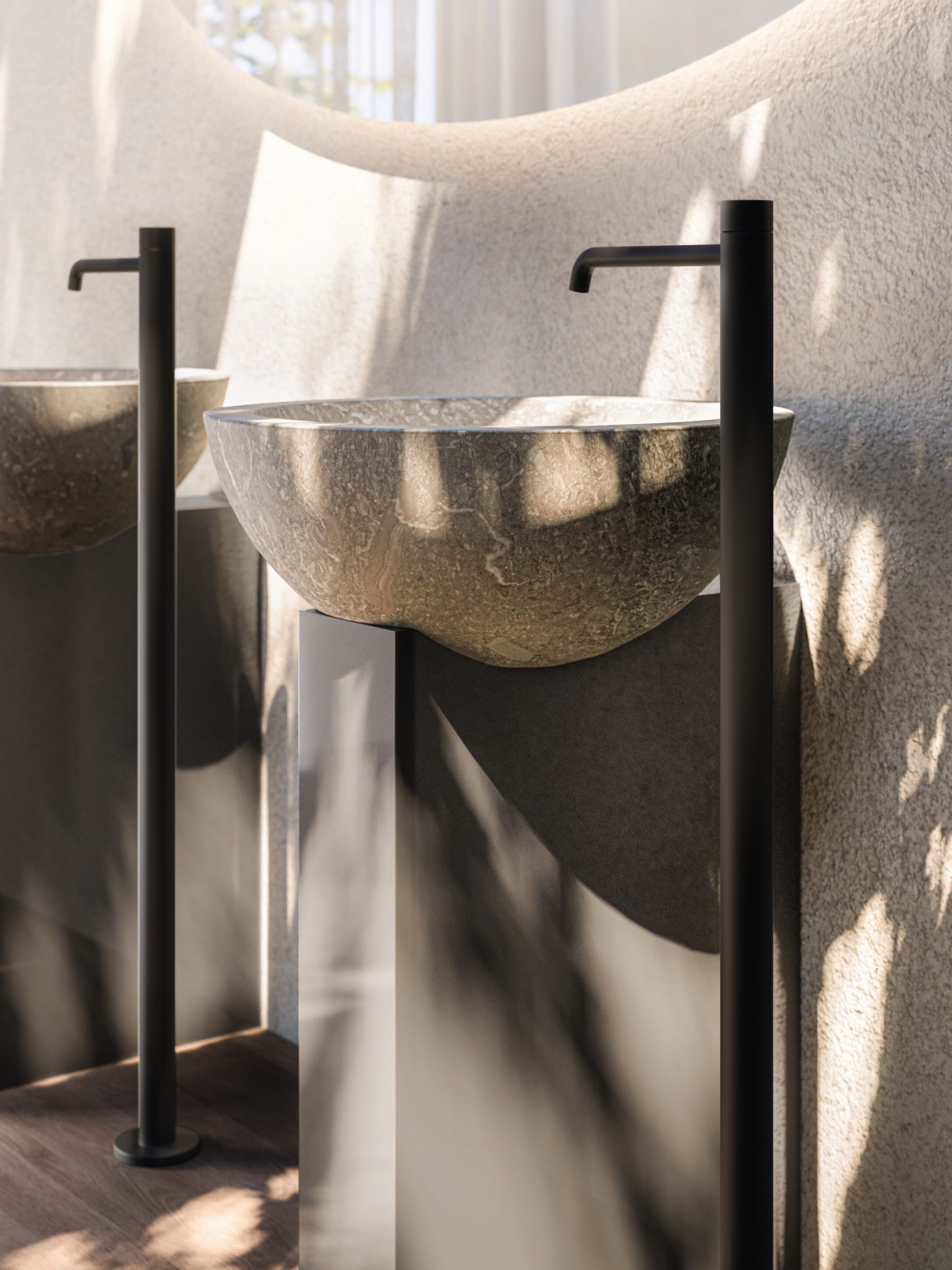 Отдельно стоящий каменный умывальник Boffi реки ARCH-00105966 - Вид №1