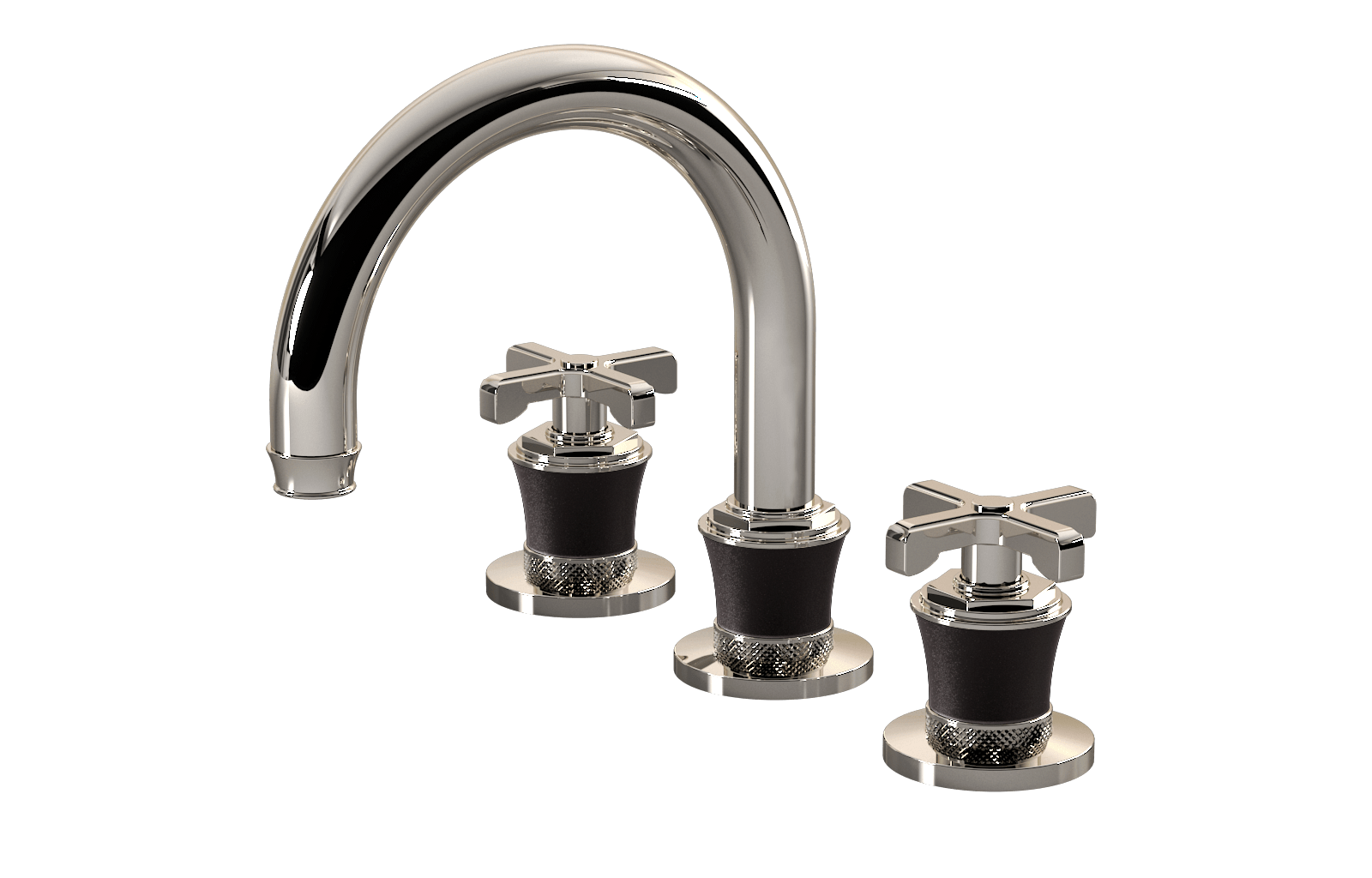 E-11612-R3GM-C20B-PN Смеситель для умывальника на 3 отвертия GRAFF Vignola