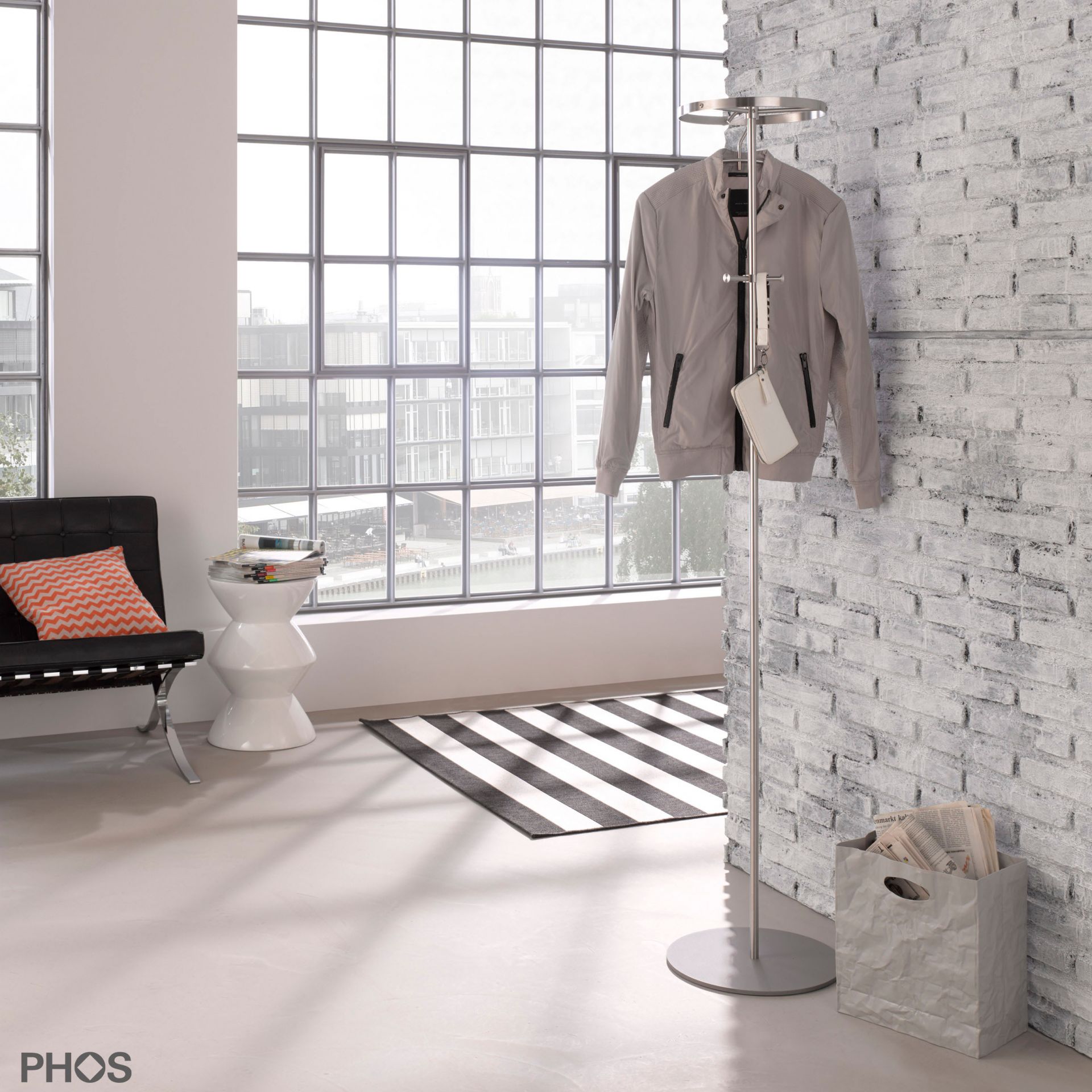 GSTC Круглая вешалка для одежды, основание: серое. PHOS  - Вид №5