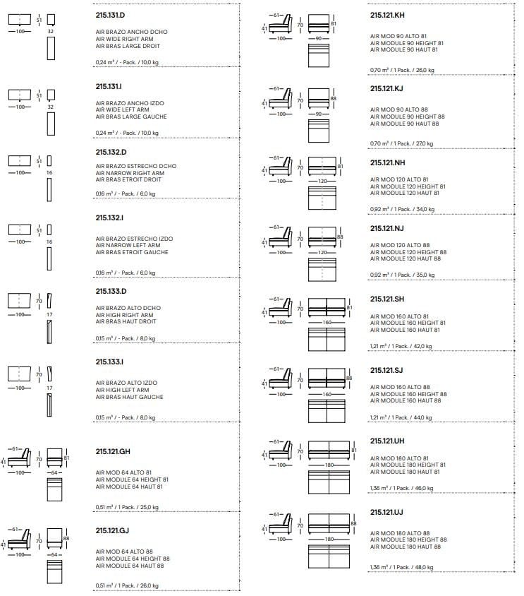 Модульный угловой диван из ткани SANCAL ARCH-00063826 - Вид №8