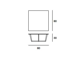 Квадратный низкий журнальный столик из массива дерева Pacini & Cappellini City ARCH-00130820 - Вид №2