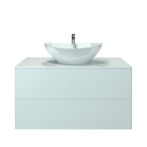 Orange Ot-100TuMDF+G56 Тумба подвесная Otto c раковиной Гамма 560. Белый sun-id-1517176 - Вид №1