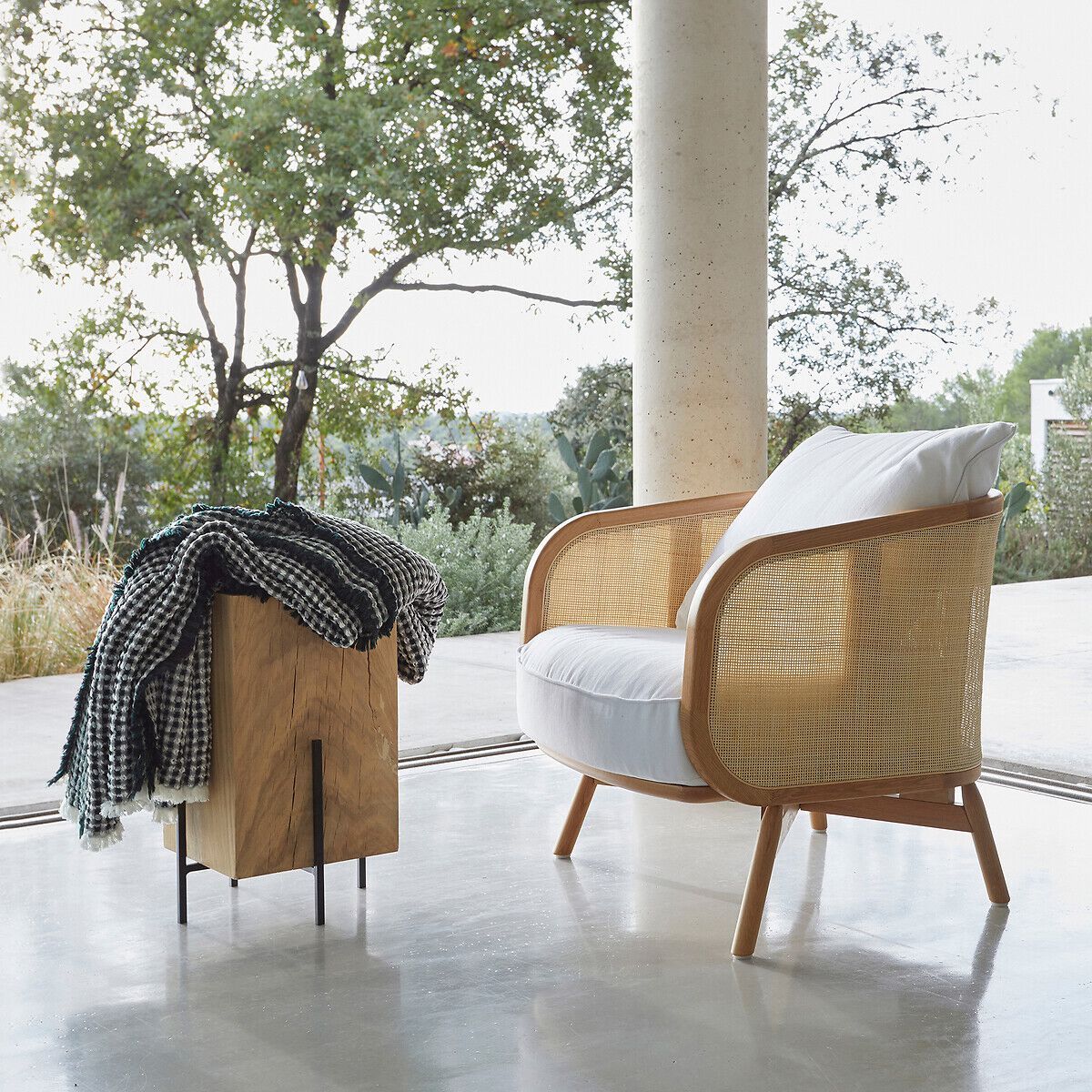 Плетеное и тканевое кресло с подлокотниками AMPM CORNELIUS ARCH-00084670 - Вид №6