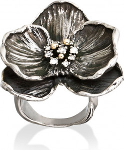 10592429 Michael Aram Кольцо "Орхидея" (серебро, 925пр) 16,5 р-р Серебро 925