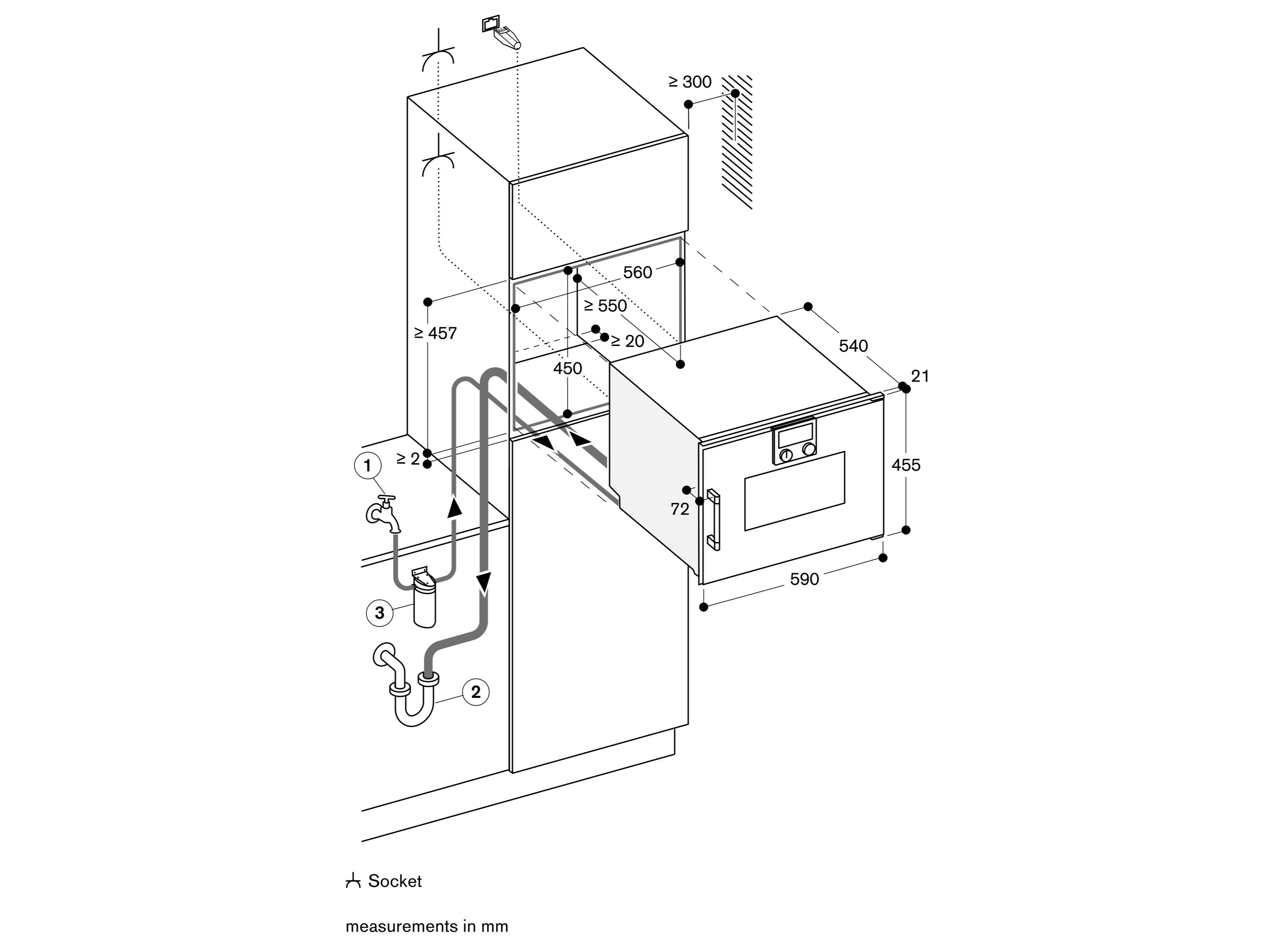 Электронный контроль из нержавеющей стали встраиваемые комбинированные Паровые печи GAGGENAU серия 200 ARCH-00094511 - Вид №4