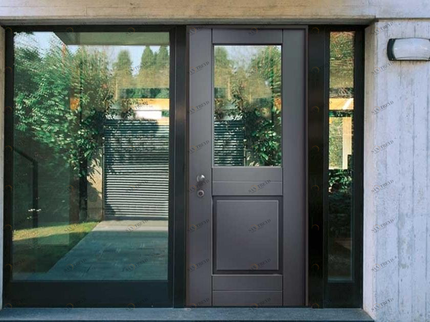 COCIF Бронированная входная дверь для улицы со стеклянными панелями Vetro sun-id-1494463