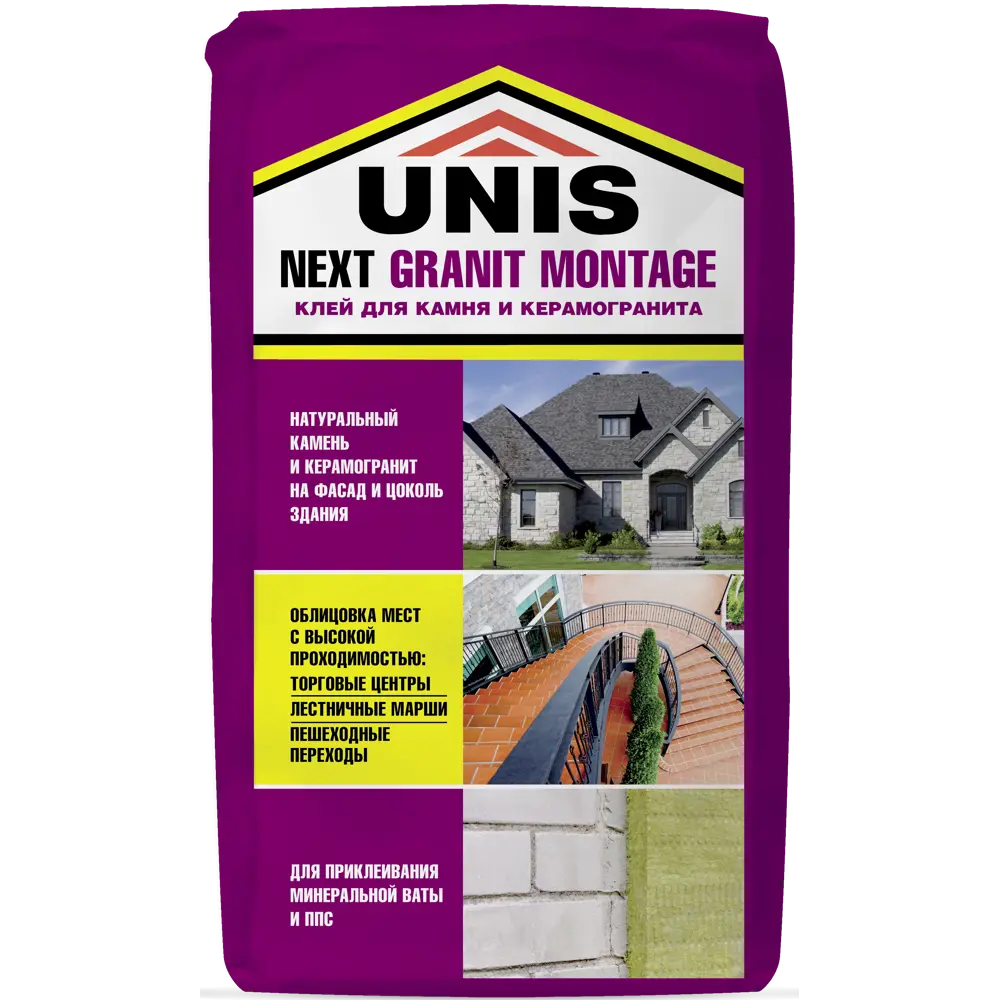 Клей для камня и керамогранита Unis Next Granit Montage, 25 кг STLM-2054184